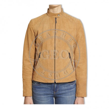 Women Goat Suede Genuine Fashion Leather Jackets